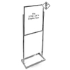 Azar Displays Chrome Panel Poster Stand on Wide Base 300701